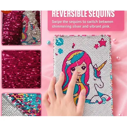 Bloc notes à paillettes réversibles A5